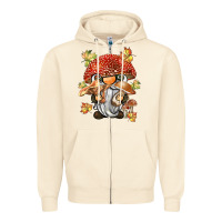 Sandshell mushroom gnome Zipper Hoodie - BarkalooDesign