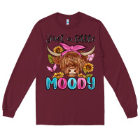 Burgundy just a little moody Long Sleeve Tee - MaliasSmallBusiness