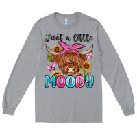 Heather Grey just a little moody Long Sleeve Tee - MaliasSmallBusiness