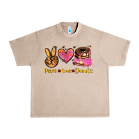 French Oak peace love donuts Urban Heavy Tee - AdoDesignShop