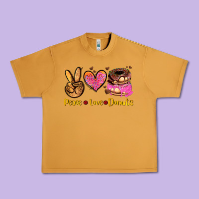 Peace Love Donuts Urban Heavy Tee Designed By Adodesignshop
