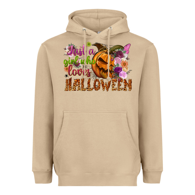 Just A Girl Who Loves Halloween Heavyweight Hoodie by NancyCooperArtShop | Teevron