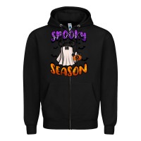 Black spooky season Zipper Hoodie - BarkalooDesign
