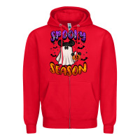 Red spooky season Zipper Hoodie - BarkalooDesign