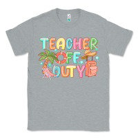 Heather Grey teacher off duty summer Classic Tee - JahusDesignShop