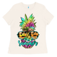 Bone tie dye pineapple, summer Ladies Tee - JahusDesignShop