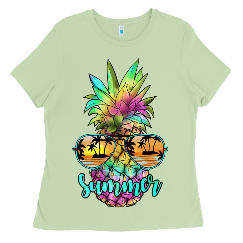 Tie Dye Pineapple, Summer Ladies Tee by JahusDesignShop | Teevron