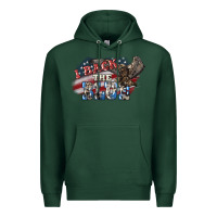 Sports Green I back to blue Eagle 4th of july Premium Hoodie - HowdyJamesFarm