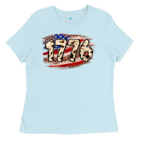 Baby Blue 4th of July 1776 Ladies Tee - Neo Western