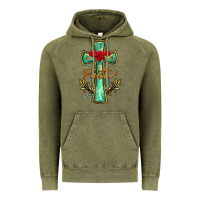 Vintage Olive cross faith Vintage Hoodie - BarkalooDesign