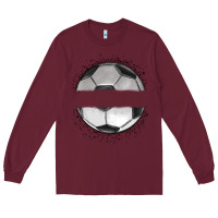 Burgundy custom soccer Long Sleeve Tee - MaliasSmallBusiness