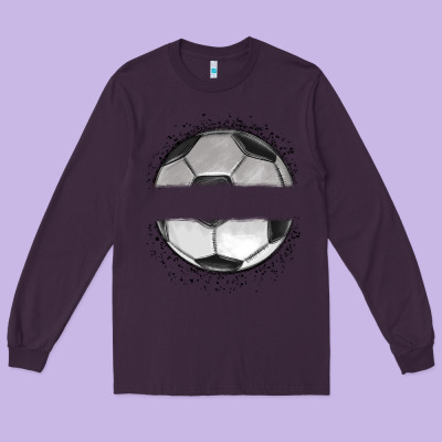 Custom Soccer Long Sleeve Tee Designed By Maliassmallbusiness