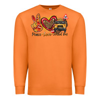 Carrot peace love school bus Premium Sweatshirt - texasbilliewilder