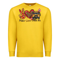 Lemon peace love school bus Premium Sweatshirt - texasbilliewilder