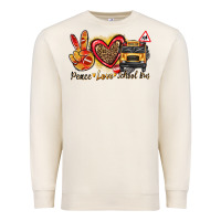 Sandshell peace love school bus Premium Sweatshirt - texasbilliewilder