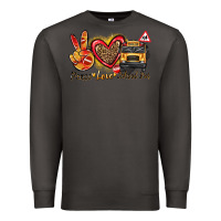 Smoke peace love school bus Premium Sweatshirt - texasbilliewilder