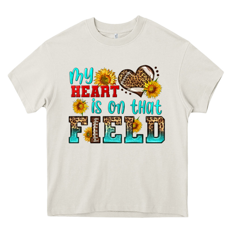 My Heart Is On That Field American Football Heavy Core Tee by HRA Design Shop | Teevron