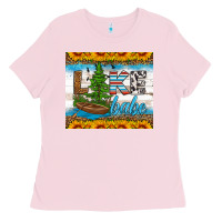 Bubblegum Pink lake babe tumbler Ladies Tee - HRA Design Shop