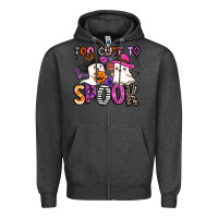 Charcoal Heather too cute to spook Zipper Hoodie - BarkalooDesign