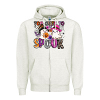 Oatmeal Heather too cute to spook Zipper Hoodie - BarkalooDesign