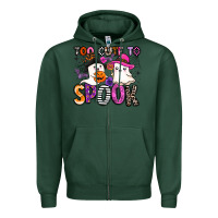 Sports Green too cute to spook Zipper Hoodie - BarkalooDesign