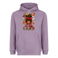Lavender one merry teacher afro messy bun Heavyweight Hoodie - texasbilliewilder