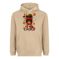 Mushroom one merry teacher afro messy bun Heavyweight Hoodie - texasbilliewilder