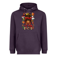 Plum one merry teacher afro messy bun Heavyweight Hoodie - texasbilliewilder