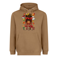 Toasted Coconut one merry teacher afro messy bun Heavyweight Hoodie - texasbilliewilder