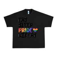 Black eat sleep pride repeat Urban Heavy Tee - MaliasSmallBusiness