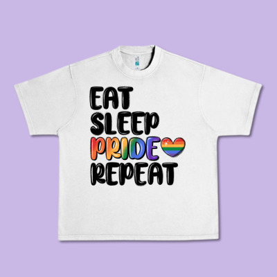 Eat Sleep Pride Repeat Urban Heavy Tee Designed By Maliassmallbusiness