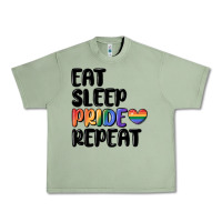 Oil Green eat sleep pride repeat Urban Heavy Tee - MaliasSmallBusiness