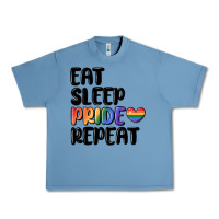 Pebble Blue eat sleep pride repeat Urban Heavy Tee - MaliasSmallBusiness