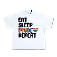 White eat sleep pride repeat Urban Heavy Tee - MaliasSmallBusiness