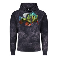 Cloud Black Peacock Bass Illustrations Vintage Hoodie - LillyAllenDesigns