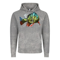 Cloud Rock Peacock Bass Illustrations Vintage Hoodie - LillyAllenDesigns