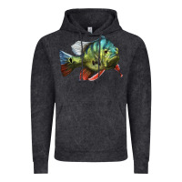 Vintage Black Peacock Bass Illustrations Vintage Hoodie - LillyAllenDesigns
