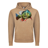 Vintage Coffee Peacock Bass Illustrations Vintage Hoodie - LillyAllenDesigns