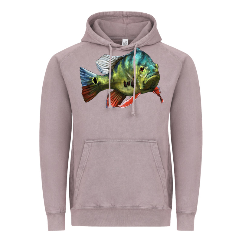 Peacock Bass Illustrations Vintage Hoodie by LillyAllenDesigns | Teevron