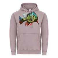 Vintage Zinc Peacock Bass Illustrations Vintage Hoodie - LillyAllenDesigns