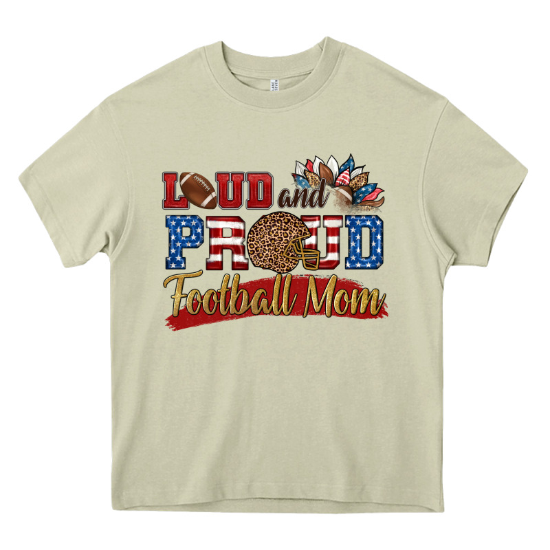 Loud And Proud Football Mom Heavy Core Tee by HRA Design Shop | Teevron