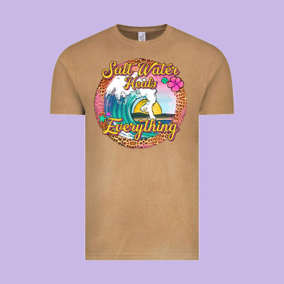 Salt Water Heals Everything Vintage Tee Designed By Jasminsmagicworld