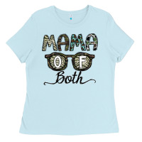 Baby Blue mama of both Ladies Tee - CowhideDigitalArt
