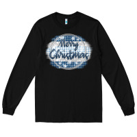 Black merry christmas blue Long Sleeve Tee - MaliasSmallBusiness