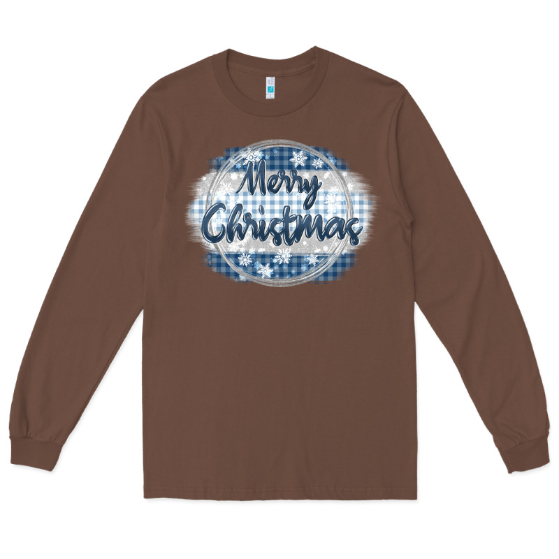 Merry Christmas Blue Long Sleeve Tee by MaliasSmallBusiness | Teevron