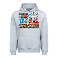 Heather Grey tis the season  soccer  frappe coffee Urban Hoodie - FaDigitalArtStudio