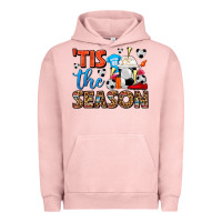 Pigment Salmon tis the season  soccer  frappe coffee Urban Hoodie - FaDigitalArtStudio