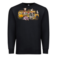 Black farm animals school bus Premium Sweatshirt - texasbilliewilder