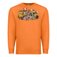 Carrot farm animals school bus Premium Sweatshirt - texasbilliewilder