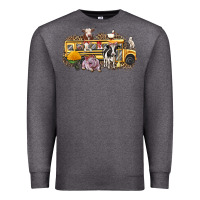 Charcoal Heather farm animals school bus Premium Sweatshirt - texasbilliewilder
